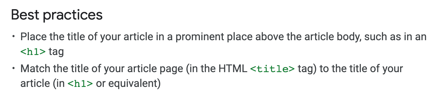 Mejores prácticas SEO para páginas y páginas H1